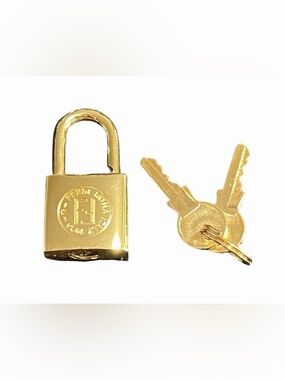 Fendi Gold Padlock and Keys